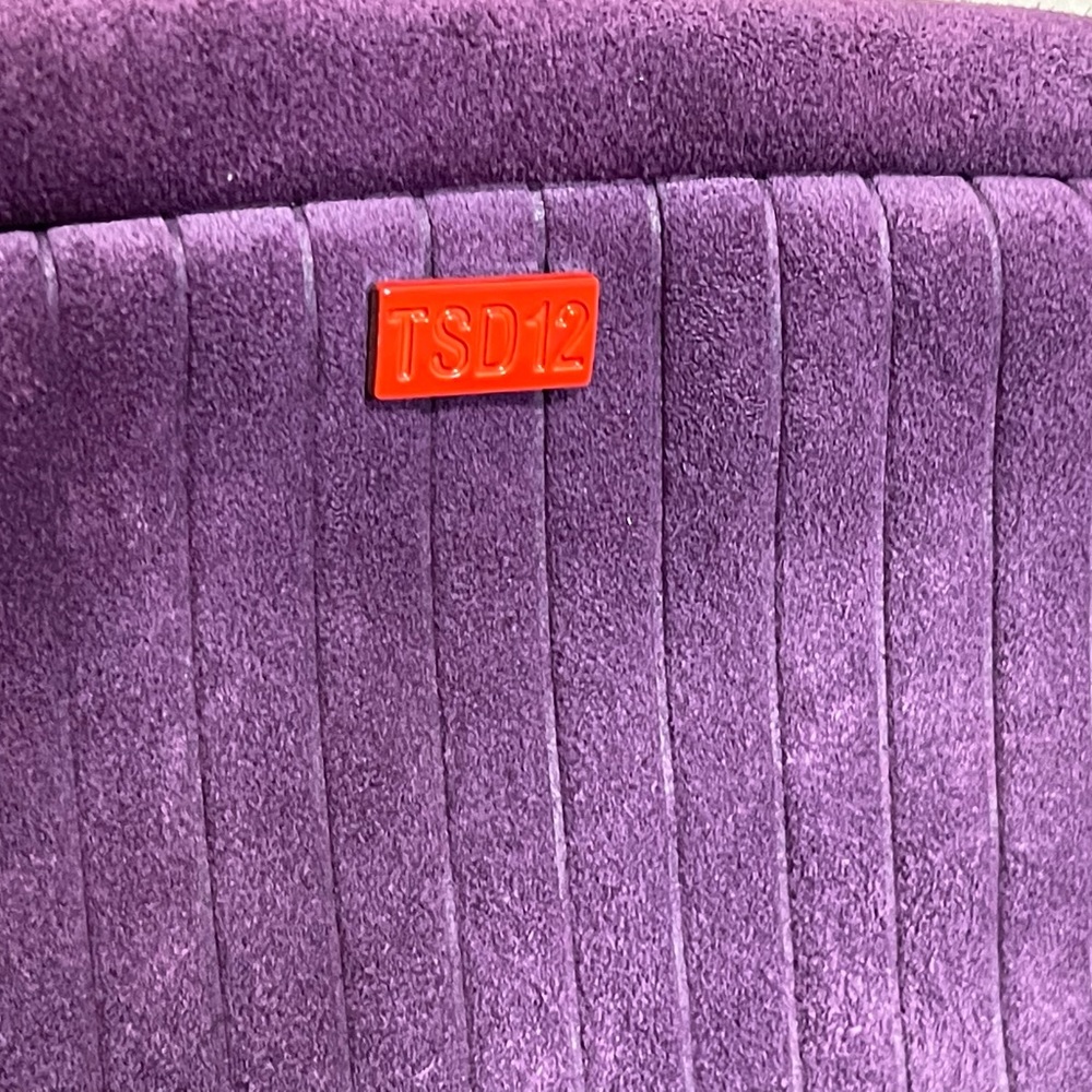 Purple suede purse - Picture 4 of 5